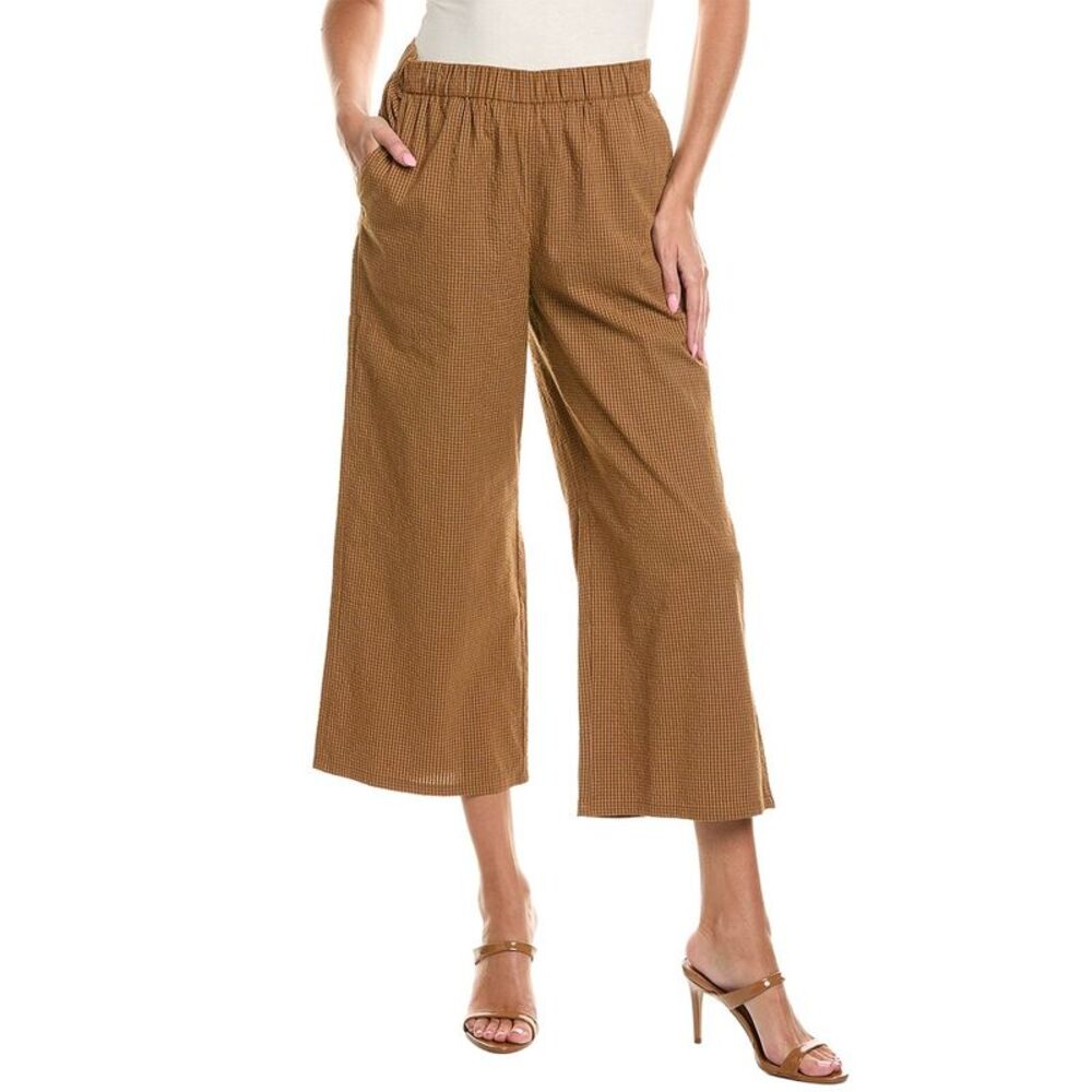 Eileen Fisher Womens  Wide Leg Pant, Brown